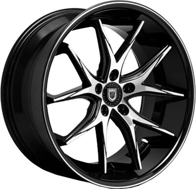 Lexani R12 8x20 5x114 ET 35 Dia 74 Black/Machined