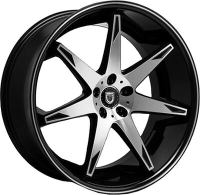 Lexani R14 9x22 5x120 ET 32 Dia 74.1 Black/Machined