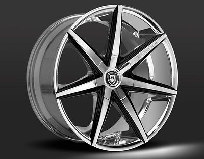 Lexani R7 8.5x19 5x108 ET 35 Dia 74.1 Machine/Flat Black