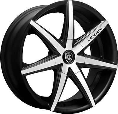 Lexani R7 9x19 5x120 ET 25 Dia 74 Black/Machined