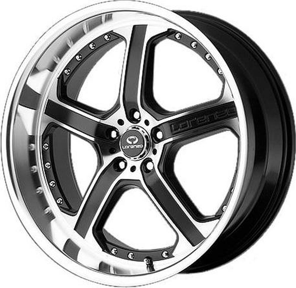 Lorenzo WL21 8x20 5x112 ET 32 Dia 66 Black/Machined