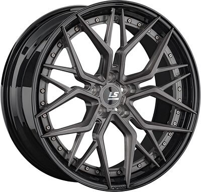 LS Forged LS FG35 9.5x21 5x112 ET 36 Dia 66.6 ALBRSD-GM/BK