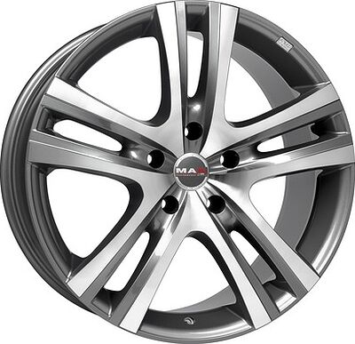 Mak Aria 7.5x17 6x139.7 ET 30 Dia 106.1 Gun Metallic - Mirror Face