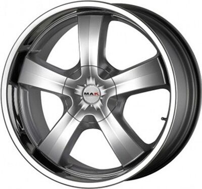 Mak G-Five 9x20 5x120 ET 20 Dia 74.1 Hyper Silver Steel Lip