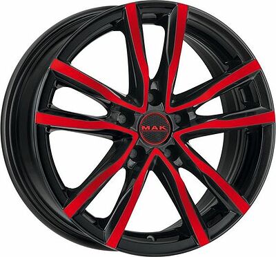 Mak Milano 7x17 5x114.3 ET 40 Dia 76 Black and Red