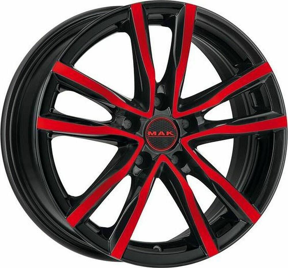Mak Milano 8x18 5x108 ET 45 Dia 72 Black and Red