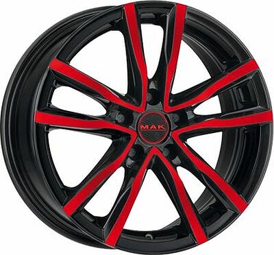 Mak Milano 8x18 5x108 ET 45 Dia 72 Black Red Face