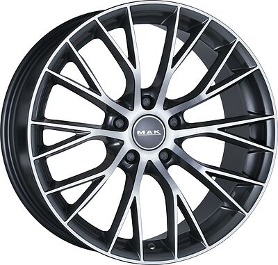 Mak Munchen 8x18 5x108 ET 42 Dia 63.4 Gun Metal Mirror Face