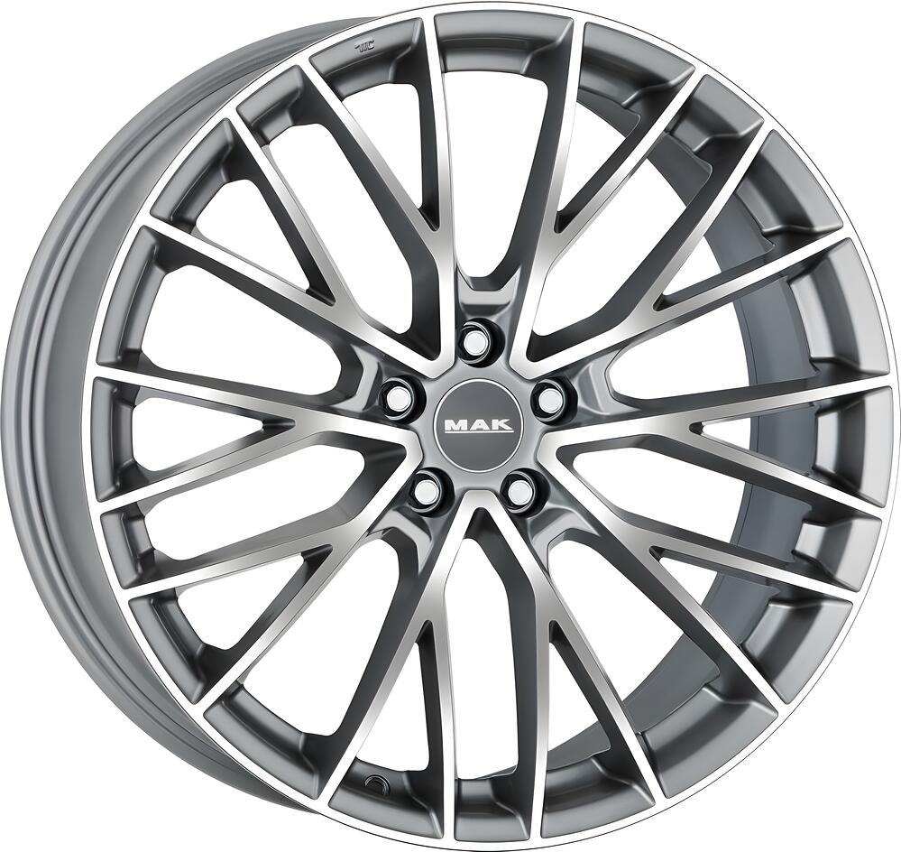 Mak Speciale 8.5x20 5x114.3 ET 30 Dia 76 Graphite Mirror Face