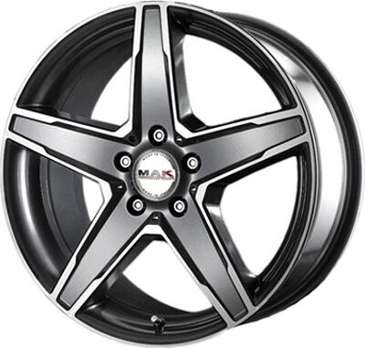 Mak Stern 8x18 5x112 ET 25 Dia 66.6 Gun Metallic - Mirror Face