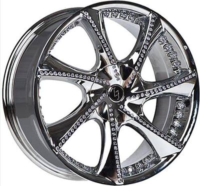 Mi-tech MK-ZF09 8x18 5x114.3 ET 38 Dia 73.1 CHROME SWAROVSKI