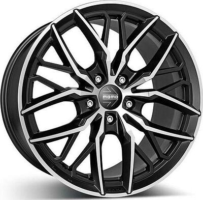 Momo Spider 8.5x19 5x112 ET 30 Dia 66.6 Matt Black-Polished