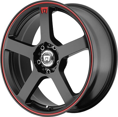 Motegi MR116 7x17 5x108 ET 40 Dia 72.56 Black With Red Stripe