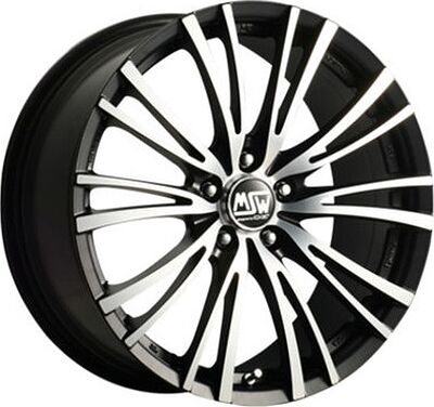 MSW 20/5 7x16 5x100 ET 35 Dia 63.1 Matt Black Full Pol