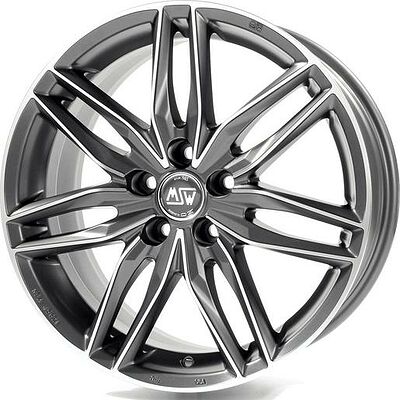 MSW 24 7.5x16 5x100 ET 35 Dia 63.3 Matt Gunmetal Full Polished