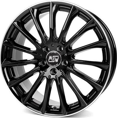 MSW 30 7.5x18 5x112 ET 40 Dia 73.0 Gloss Black+Diamond Lip