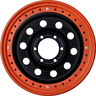 Off-Road-Wheels Original + бедлок оранжевый 8x15 6x139.7 ET -19 Dia 110 черный