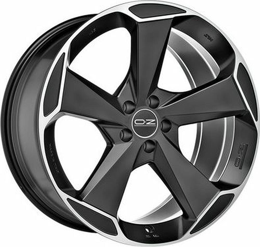 OZ Racing Aspen HLT 9x20 5x112 ET 31 Dia 66 Matt Black + Diamond Cut