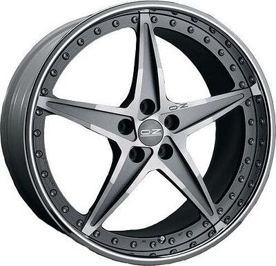 OZ Racing Mito Rosso 8.5x20 5x114.3 ET 42 Dia 67.04 Matt Graphite Silver Diamond Cut