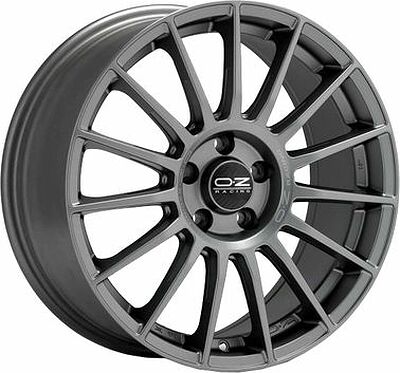 OZ Racing Superturismo LM 7x18 5x112 ET 50 Dia 75 Matt Graphite + Silver Lettering