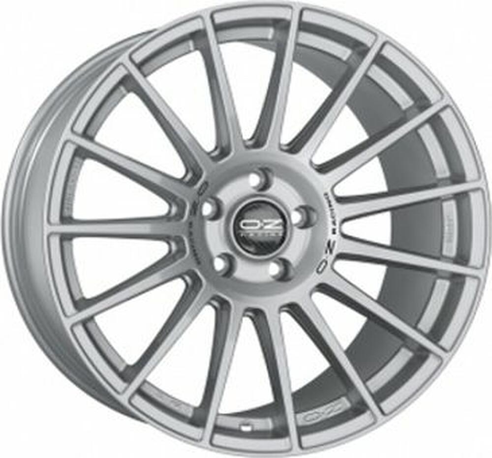 OZ Racing Superturismo LM 7.5x17 5x120 ET 47 Dia 76 Matt Race Silver + Black Lettering