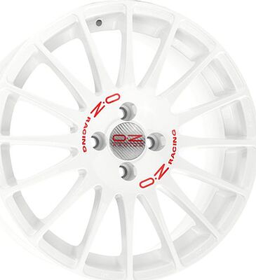 OZ Racing Superturismo WRC 7x16 4x108 ET 16 Dia 65.06 White + Red Lettering