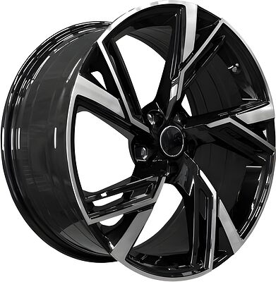 PDW 1071 8.5x20 5x112 ET 35 Dia 66.45 Gloss Black Machine Face