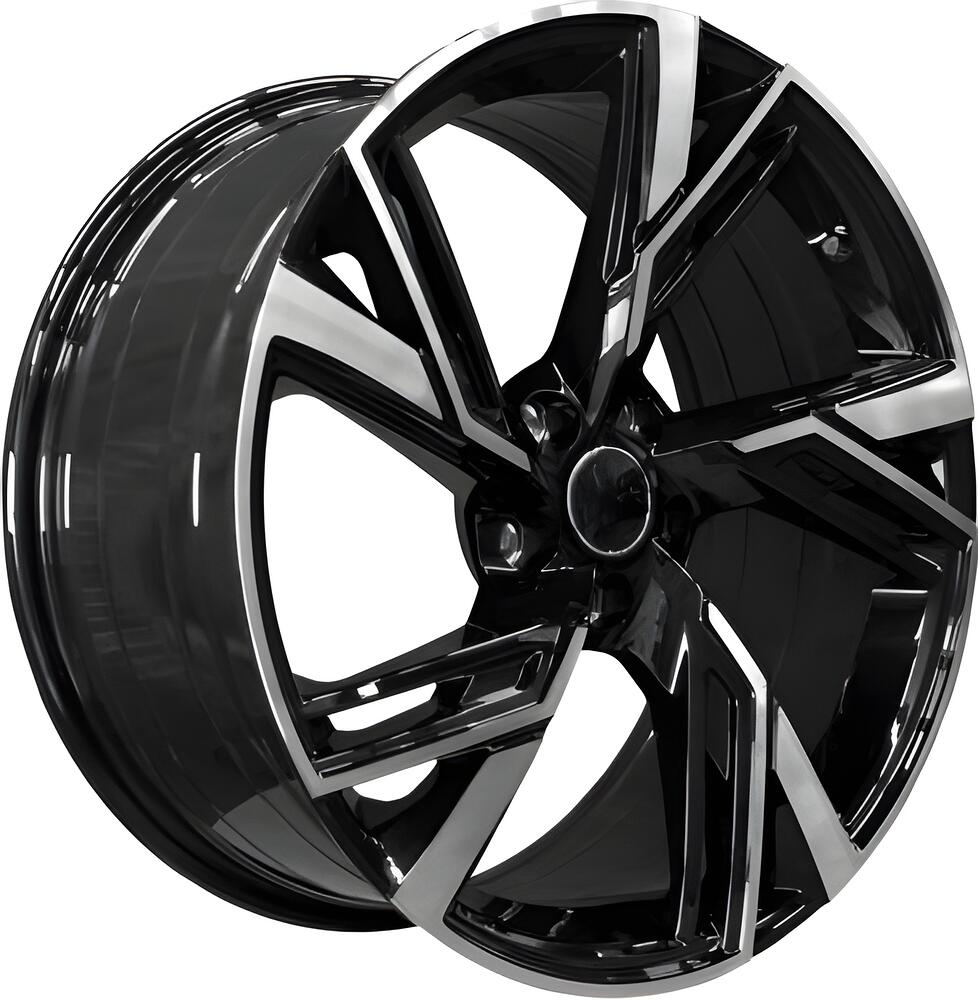 PDW 1071 8.5x19 5x112 ET 40 Dia 66.45 Gloss Black Machine Face