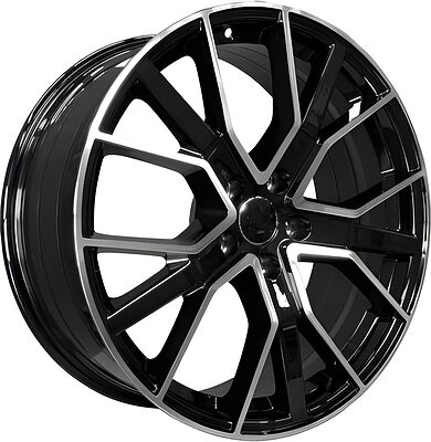 PDW 2048 8x19 5x112 ET 35 Dia 66.45 Gloss Black Machine Face