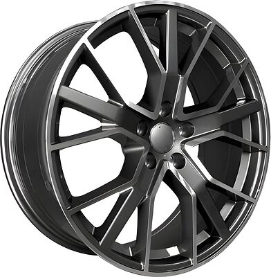 PDW 2048 8x18 5x112 ET 35 Dia 66.45 Grey Machine Face