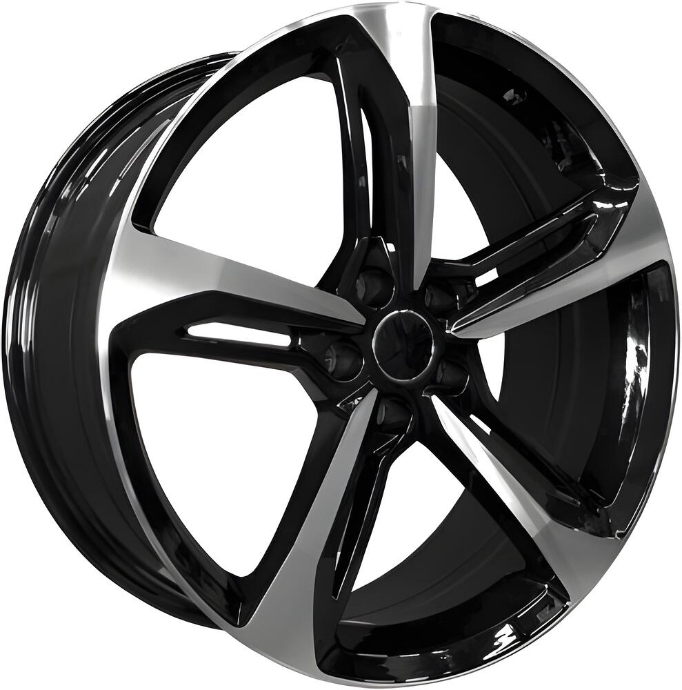 PDW 5098 8x20 5x112 ET 32 Dia 66 Gloss Black Machine Face
