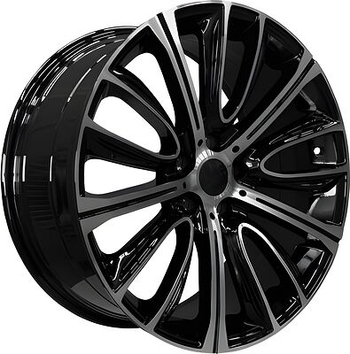 PDW 5241 8x18 5x120 ET 33 Dia 72 Gloss Black Machine Face