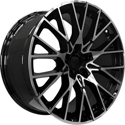 PDW 5408 9.5x19 5x112 ET 33 Dia 66.6 Gloss Black Machine Face