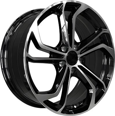 PDW 5457 8x18 5x112 ET 42 Dia 57.1 Gloss Black Machine Face