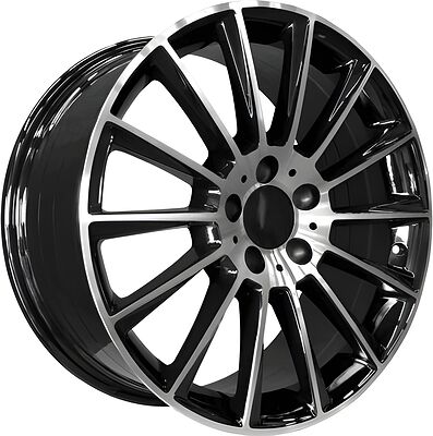 PDW 5459 8x18 5x112 ET 43 Dia 66 Gloss Black Machine Face