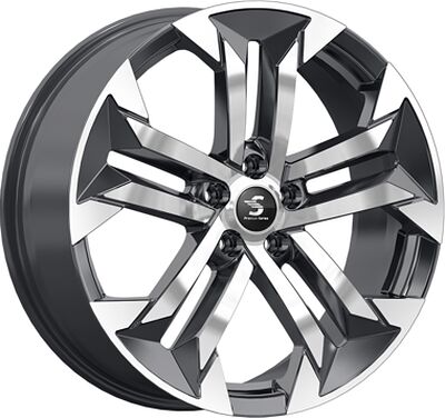 Premium Series КР015 (Geely Tugella) 7.5x19 5x108 ET 46 Dia 63.35 Diamond Black Gris