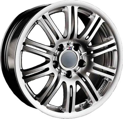 Racing Wheels H-167 8x17 5x120 ET 15 Dia 74.1 Silver