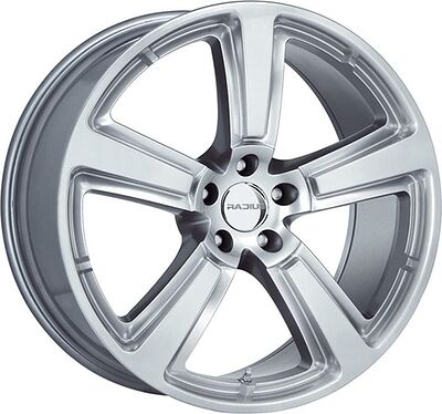 Radius R15 8x18 5x114.3 ET 30 Dia 75 Shiny Silver naked