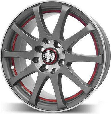 Replica FR826 7x17 4x100 ET 40 Dia 73.1 Dark gunmetal undercat red