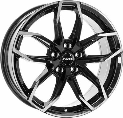 Rial Lucca 6.5x17 4x100 ET 49 Dia 54.1 Diamant black front polished