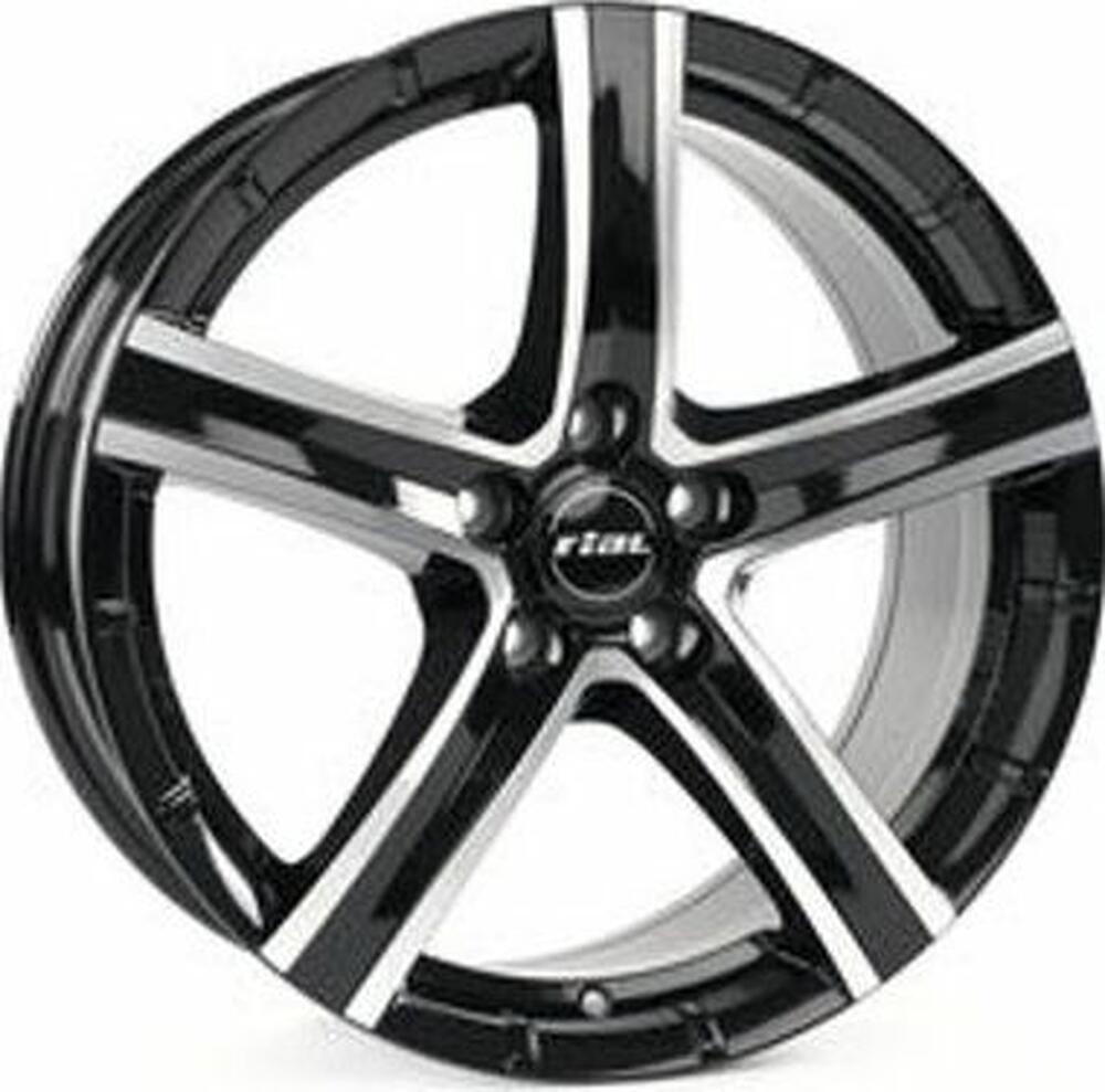 Rial Quinto 7x17 5x112 ET 47 Dia 70 Diamant black front polished