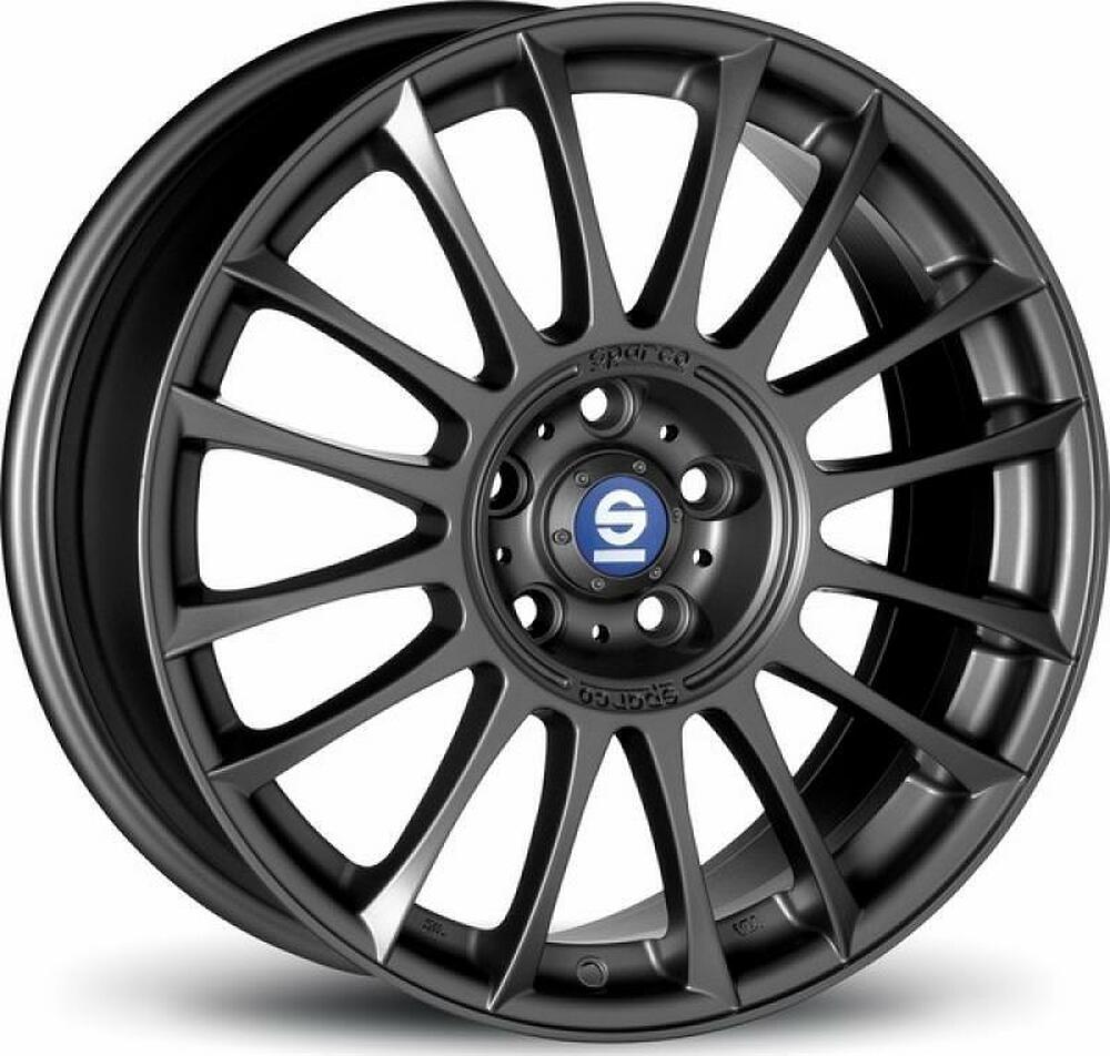 Sparco Pista 7x17 4x100 ET 37 Dia 63.3 MATT SILVER TECH