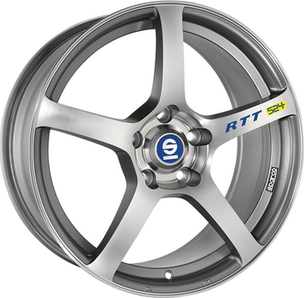 Sparco RTT524 8x17 5x112 ET 48 Dia 75 MATT SILVER TECH D.C.