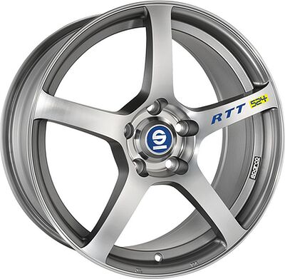 Sparco RTT524 7x16 4x100 ET 37 Dia 63 Matt Silver Tech Diamond Cut