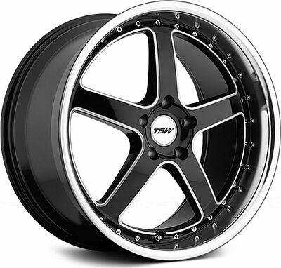 TSW Carthage 8.5x20 5x120 ET 35 Dia 76 Gloss Black Mirror Lip