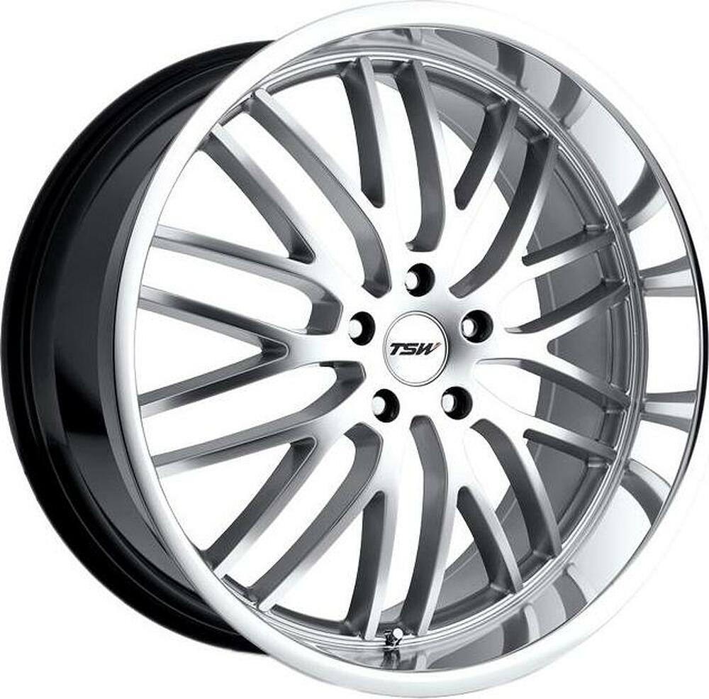 TSW Snetterton 8x19 5x114.3 ET 40 Dia 76 Hyper Silver Mirror Cut Lip