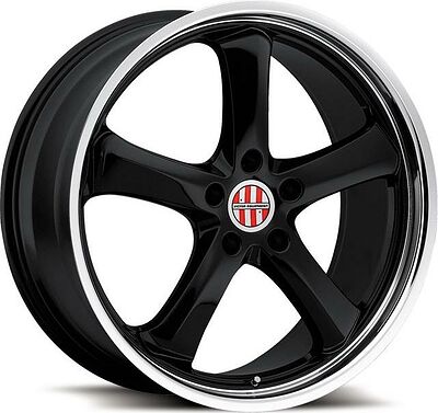 Victor Equipment Turismo 8x19 5x130 ET 45 Dia 71 Gloss Black Mirror Cut Lip