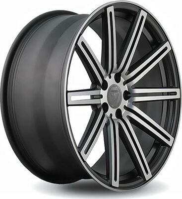 Vissol F-004 9x22 5x120 ET 30 Dia 74.1 matte-graphite-machined