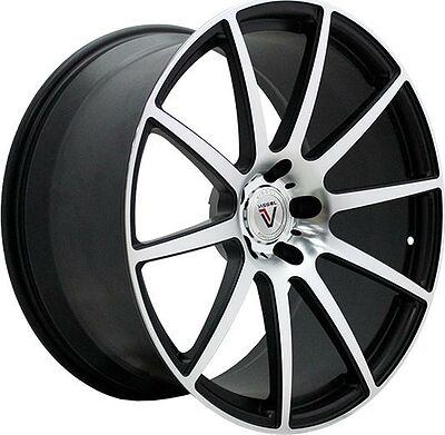 Vissol F-190 8.5x19 5x112 ET 30 Dia 66.6 black-with-machined-face