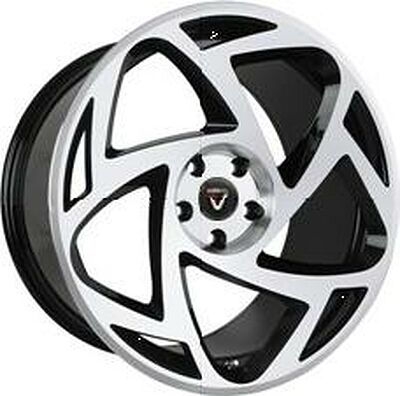 Vissol F-910 9.5x18 5x112 ET 35 Dia 66.6 matte_silver_machine_face